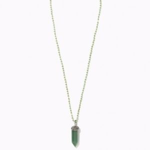 Green Beaded Natural Healing Stone Necklace